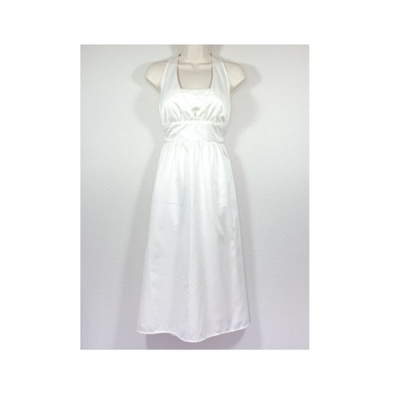 Simple White Wedding Dress Rehearsal Dress - Picture 9 of 9